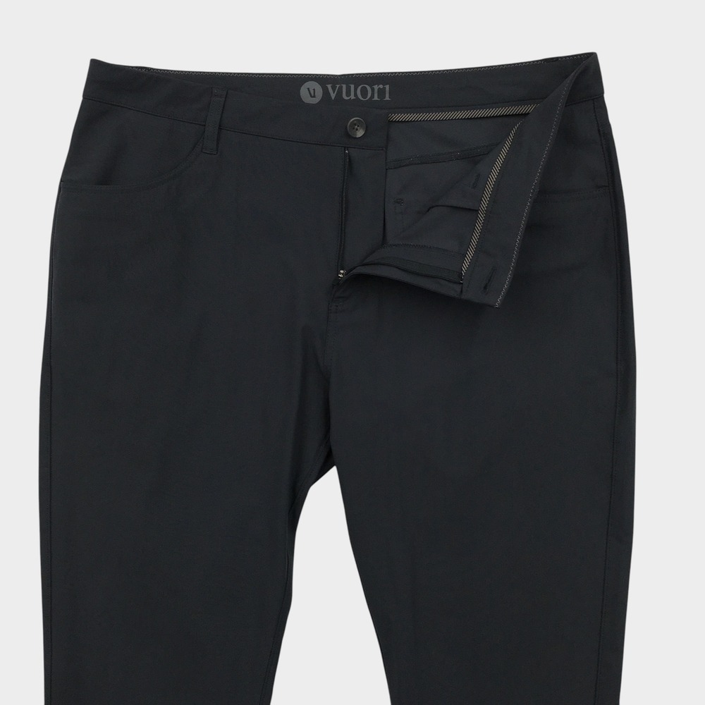 Vuori Meta Pant Mens Gray Performance Stretch 5-Pocket Trousers Slim Fit 36x31